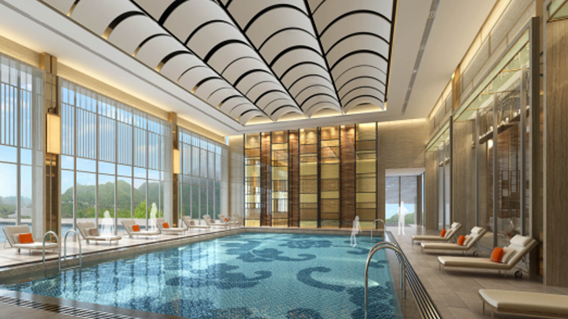 中海名钻花园室内外泳池